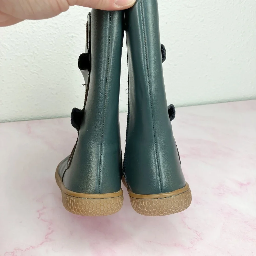 Livie &‎ Luca Tiempo Boots Tall Blue Gold Shimmer Side Zipper Size 5 Toddler